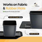 Car Trash Can with Stability Wings – Leakproof Portable Garbage Bin for Fabric & Rubber Mats – Compact Durable Plastic Auto Organizer for Cars, SUVs, Trucks (Gray, Small)