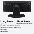 Backup Parktronic System Car Auto Vehicle Reverse with 8 Parking Sensors kit, LCD Display, Distance Detection (Meter/Foot Switchable), Buzzer Alarm and Voice Prompt Function（Green
