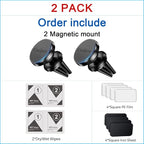 【2-PACK】Car vent Magnetic Phone Mount[ Easily Install ] Reusable Magnetic phone holder for car vent air[ Strong Magnet ] [ 360° Rotation ] Fit for iPhone 17 Pro Max 16 15 Samsung & All cell phone