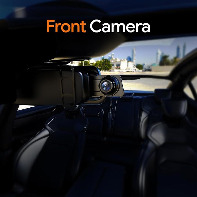 3 Channel Mirror Dash Camera for Cars,9.66" Triple Rear View Mirror with Front 4K/3K, Inside and Rear 1080P with WiFi, G-Sensor, Night Vision, Reverse Assist, Parking Monitoring (Include 64GB Card)