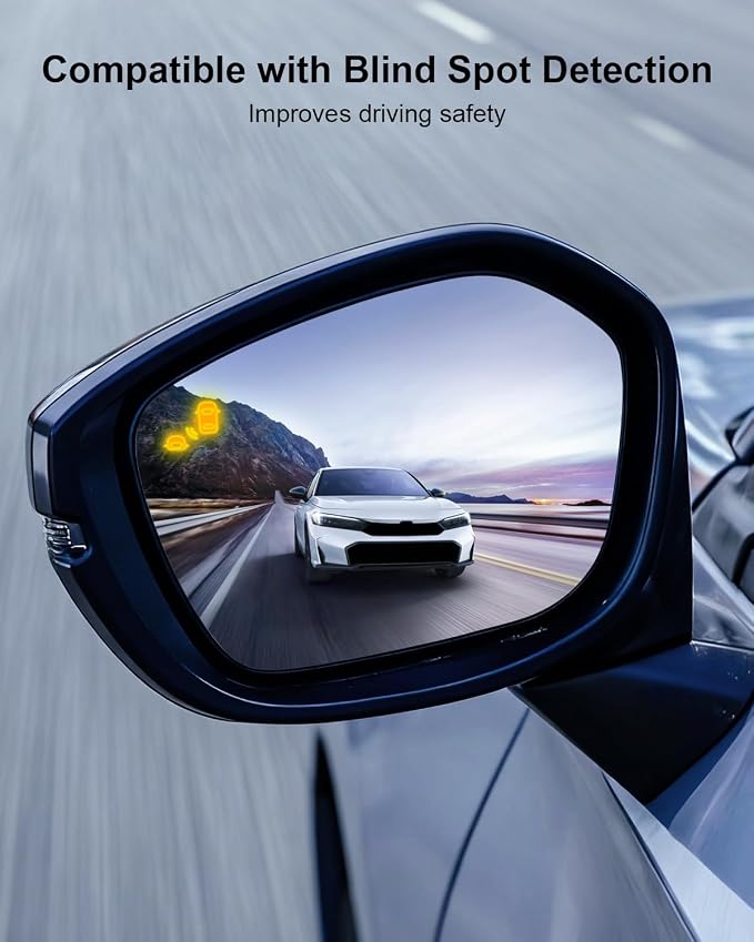Driver Side Mirror Glass Fit for Honda Civic Acura Integra 2022 2023 2024 2025 Replace 76253T20A21, Rearview Mirror with Blind Spot and Heated, Left