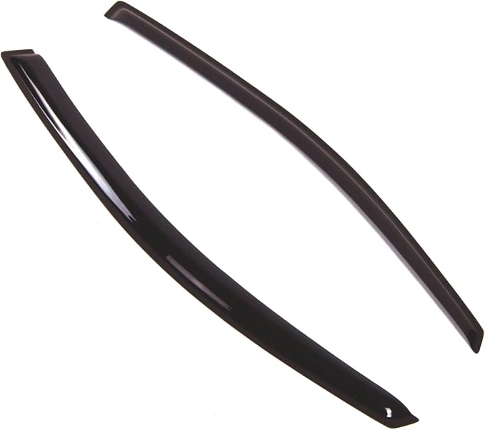 WD2-359 Dark Smoke 2 Pcs Set Window Visor (Outside Mount) Deflector Rain Guard Compatible with 2004-2015 Nissan Titan King Cab