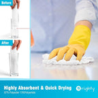 Orighty Microfiber Cleaning Cloth Bulk, Shop Towels Shop Rags 50 Pack, Reusable Microfiber Cleaning Rags for Cars, Multi-Purpose Lint Free Towels for Home & Kitchen, 12x12 Inch, White