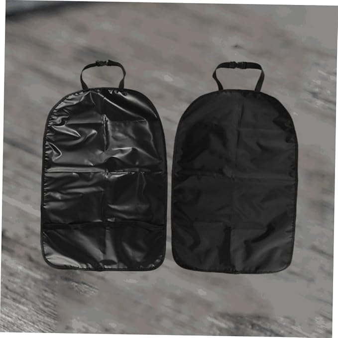 Kick Mat for Car Black Auto Back Protector Friendly Seat Back Cover Easy to Clean Mud Stain Resistant Durable Kick Mat for Vehicle Back Seats