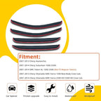 Window Visor Rain Guards Compatible with 2007-2014 Chevy Silverado Sierra GMC Yukon XL Suburban Avalanche 1500 2500 3500HD Crew Cab Tape-On Wind Deflector Vent Visor for Trucks 4 Piece