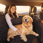 Boops & Floofs Back Seat Extender for Dogs — Converts to Half Seat for Passengers, Hard Non-Slip Bottom, 400lb Support, Waterproof Hammock, Car SUV Truck
