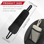 Car Seat Side Storage Pocket, Car Multifunctional Seat Organizer Hanging Bag, Auto Mobile Phone Wallet Sunglasses Mesh Net Pocket, Auto Accessories for Cars SUVs Trucks (Black, 1PCS)