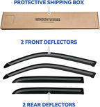 Window Visors Rain Guards for 2004 2005 2006 Toyota Tundra Double Cab, Out-Channel Window Vent Wind Deflectors Visors Shades for 04 05 06 Tundra Crew Cab