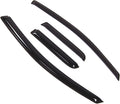 WD2-837 Dark Smoke 4 Pcs Set Window Visor (Outside Mount) Deflector Rain Guard Compatible with 2004-2014 Nissan Titan Extended Cab