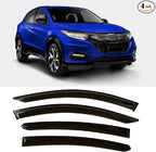Tape-On Rain Guard 4-Piece for 2016-2022 Honda HR-V Windows Visor Shield Shade Smoke…