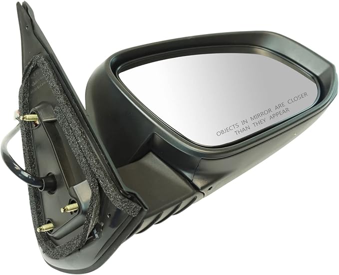 Passenger Side Power Heated Textured Black Mirror Compatible with 2016-2023 Toyota Tacoma TO1321348 TO1321356
