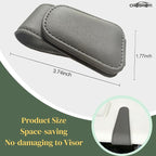 CHOSMOYI Magnetic Leather Sunglass Holder for Car, Sunglasses Clip for Car Visor, Auto Interior Accessories Universal for Different Size Eyeglasses (Grey)