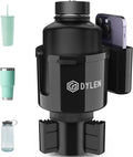 Car Cup Holder Expander with Adjustable Base, Fits 16–46oz Bottles | Expandable Base Fits 2.5"–3.8" Cup Holders; Secures Yeti, Owala 16–46oz Bottles; 99% Phones; Anti‑slip Tabs Prevent Spills