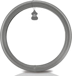 Haokay Heavy Duty Pure Cowhide Steering Wheel Cover SUV Car, Gray Genuine Leather Steering Wheel Cover Men Women Universal 14.5 to 15 Inch