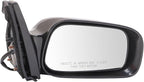 Passenger Side Mirror Assembly Power Puddle Light Non Foldaway Paint to Match Smooth Compatible with 2003-2008 Pontiac Vibe 2003-2008 Toyota Matrix