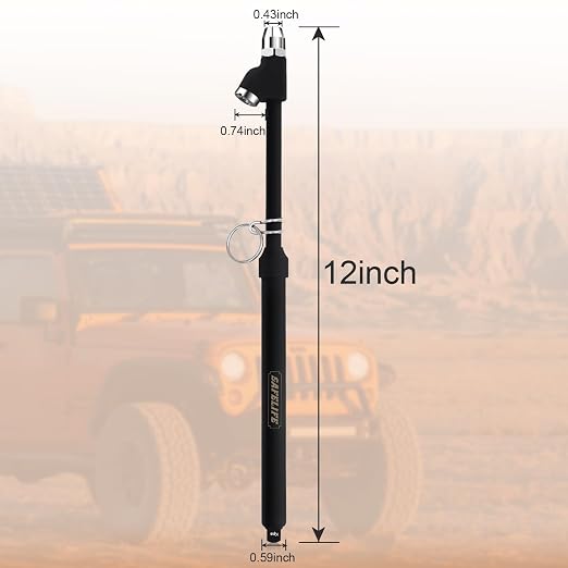 Heavy Duty Tire Pressure Gauge, Straight-on Dual Head Air Pressure Gauge, 10-150PSI 100-1000KPa Tire Air Gauge, Non-Slip Handle and Extended Tube for Semi Truck Car RV Van