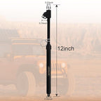 Heavy Duty Tire Pressure Gauge, Straight-on Dual Head Air Pressure Gauge, 10-150PSI 100-1000KPa Tire Air Gauge, Non-Slip Handle and Extended Tube for Semi Truck Car RV Van