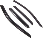 WD2-766 Dark Smoke 4 Pcs Set Window Visor (Outside Mount) Deflector Rain Guard Compatible with 2011-2015 Mitsubishi Outlander