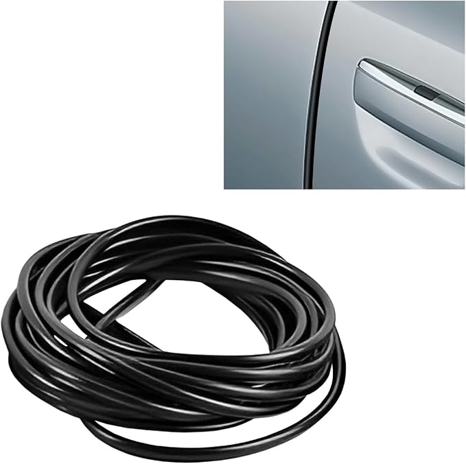 16Ft (5M) Car Door Edge Protector, Auto Trim Door Edge Guard, Black | Anti-Collision Car Door Entry Guard Protective Strip, No Glue