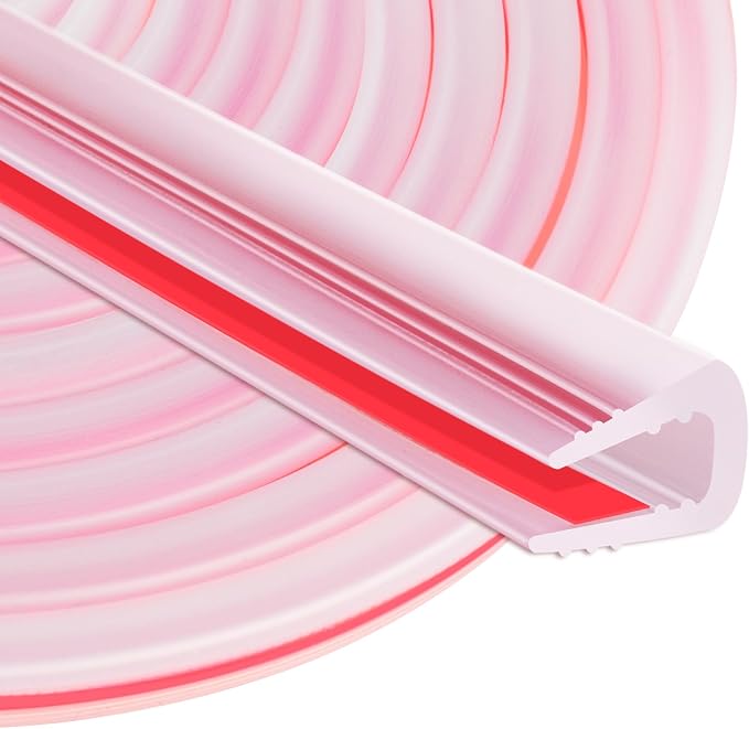 Rubber Edge Trim U Channel, 1/4" Self Adhesive Sheet Metal Edge Guard Protector, EPDM Seal Strip for Car Doors, Steel Plates, Glass, Hatches, Table Corners, Fit 1/4"(6.4mm), 10Ft, Clear