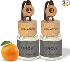 Scented Car Air Freshener - Long Lasting Essential Oil Diffuser - Car Accessories for Men & Women - Pack of 2 Non-Toxic Car Air Freshener - 0.27FL OZ/8ML (Grove 8ml)