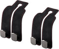 GoldenLife Headrest Hooks for Car, 2 Pack Premium Car Bag Hooks | Secure Heavy-Duty, Elegant & Universal Fit Car Hooks for Purses Handbags Grocery & Backpacks (Black)
