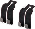 GoldenLife Headrest Hooks for Car, 2 Pack Premium Car Bag Hooks | Secure Heavy-Duty, Elegant & Universal Fit Car Hooks for Purses Handbags Grocery & Backpacks (Black)