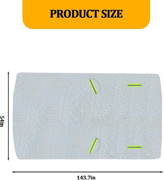 Zpana Car Windshield Snow Cover, 7-Layer Thickened Windproof Heavy Duty Vehicle Windscreen Frost Ice Cover, Automotive Exterior Snow Ice Protector, Universal for SUV RV Truck (66.9 × 19.7 Inches)