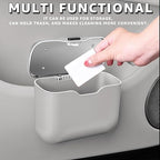 Car Trash Can, Waterproof Multi‑Functional Auto Trash Bin for Door/Console/Seat Back, Universal Vehicle Garbage Can for Car/Truck/SUV Drivers (Gray)