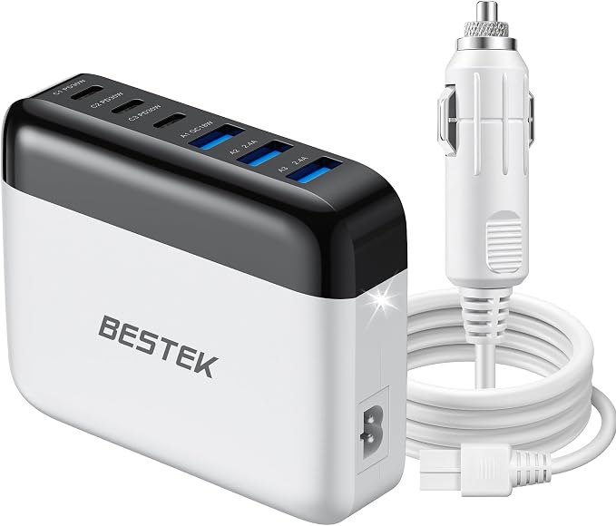 Multi Ports USB Car Charger, Fast Charge 125W 14A Quick Charge 3.0 & USB-C PD Car Charger Adapter with Smart Identification for Cell Phones, Tablets and Other USB Devices