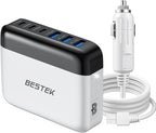 Multi Ports USB Car Charger, Fast Charge 125W 14A Quick Charge 3.0 & USB-C PD Car Charger Adapter with Smart Identification for Cell Phones, Tablets and Other USB Devices