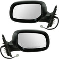 2 Piece Driver and Passenger Side Mirror Assembly Set Electric Adjustment Non-Heated No Memory Black Compatible with 2007-2011 Toyota Yaris Hatchback TO1320230 TO1321230