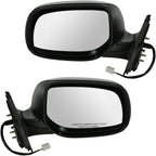 2 Piece Driver and Passenger Side Mirror Assembly Set Electric Adjustment Non-Heated No Memory Black Compatible with 2007-2011 Toyota Yaris Hatchback TO1320230 TO1321230