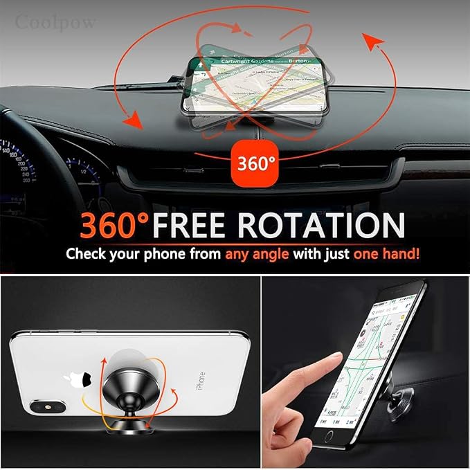【2 Packs Magnetic Phone Holder for Car【Strong Magnet】 Phone Holders for Your Car Phone Holder Mount【4 Metal Plate】 Universal Car Accessories for Women Men for iPhone Samsung Speakerphones