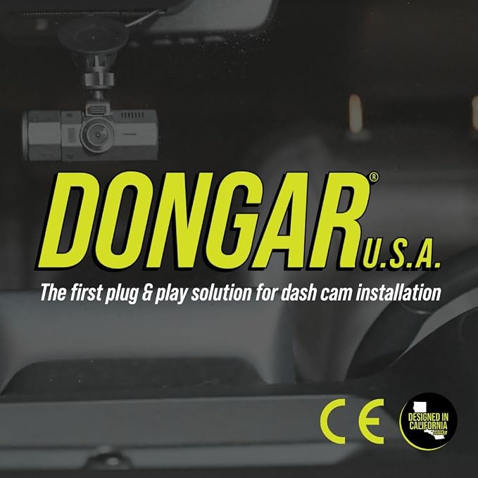 Dongar Dashcam Power Adapter (10-pin Type A) Compatible with Select Nissan, Frontier, Titan, Altima, Infiniti, Subaru, Toyota & more. Connects to Rearview Mirror, Built-In USB Power Source, EZ Install