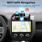 [4Core+64GB] Android Car Stereo for Jeep Patriot Compass 2010 2011 2012 2013 2014 2015 2016, 10" Touch Screen Radio for Jeep Compass with CarPlay Android Auto GPS 5GWiFi Included Camera