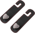 2PCS Car Seat Headrest Hook, Cute Heart Vehicle Backseat Purse Bag Hanger Organizer, Auto Seat Back Storage Holder for Groceries Coats Umbrellas, Universal for Vehicles (Black)