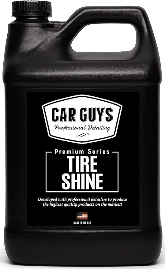 CAR GUYS Tire Shine Spray 1 Gallon Refill - The Perfect Deep Black Shine - Long Lasting Car Tire Dressing - No Sling & Dry to Touch - Sprayer Not Included