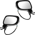 2 Piece Driver and Passenger Side Mirror Assembly Set Electric Adjustment Heated No Memory Black Compatible with 2010-2015 Lexus IS250 IS350 without Luxury Package LX1320114 LX1321114