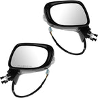 2 Piece Driver and Passenger Side Mirror Assembly Set Electric Adjustment Heated No Memory Black Compatible with 2010-2015 Lexus IS250 IS350 without Luxury Package LX1320114 LX1321114