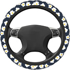 Cartoon Daisy Flower Elastic Steering Wheel Cover Non-Slip Breathable Steering Wheel Protector Fit Auto, SUVs, Truck