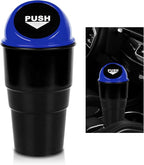 Cup Holder Trash Can for Car, Leakproof Vehicle Back Seat Garbage Can Mini Portable Trash Bin with Lid, Universal Smellproof Cup Holder Garbage Bin for Cars Trucks SUVs (Blue)