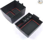 for 2022-2026 Ford Maverick Center Console Organizer Tray Accessories | 2022 2023 2024 2025 2026 Ford Maverick Armrest Trays Storage Box 2022-2026 Maverick Truck Accessories, 2-Pack (Red Trim)
