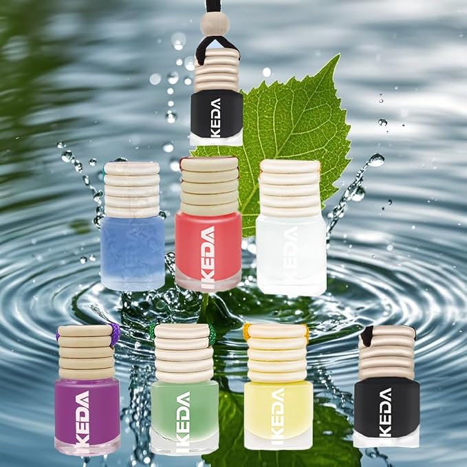 ikeda fragrance Car Air Freshener 4ml Car Scents | 45-Days Keep Fragrance | Automotive Hanging Diffuser Bottles | Remove Auto Odor Long-Lasting Fresh Air for Home Deodorizer (2pcs, Forever)