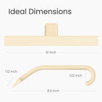 JustHang Shower Squeegee for Glass Doors, All-One-Piece Award-Winning Silicone Squeegee with Built-in Hook for Bathroom, Window, Mirror, Tile Wall,Car, Streak-Free Cleaner,10-Inch Sand Beige