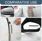 4 PCS Car Door Anti-Collision Strip, Door Protector Edge Guards, Carbon Fiber Texture Car Door Corner Bumper Protector, Anti-Scratch Car Bumper Protector for Front and Rear Bumper Protection