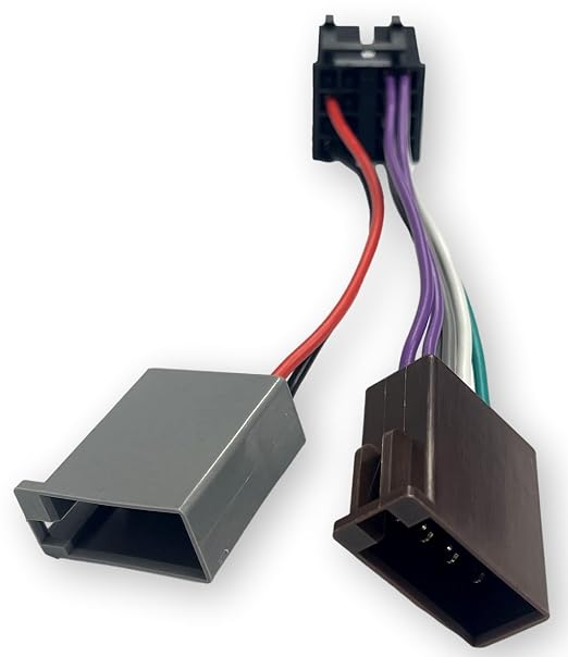 ASA Electronics 31100101 Wire Harness for Jensen Radios JHD22, JHD40BT, JHD12, JHD62, JHD1130, JHD1635BT and JCV1640BT; Total Length End to End 6.25 Inches; Visible Cable Length 4 Inches