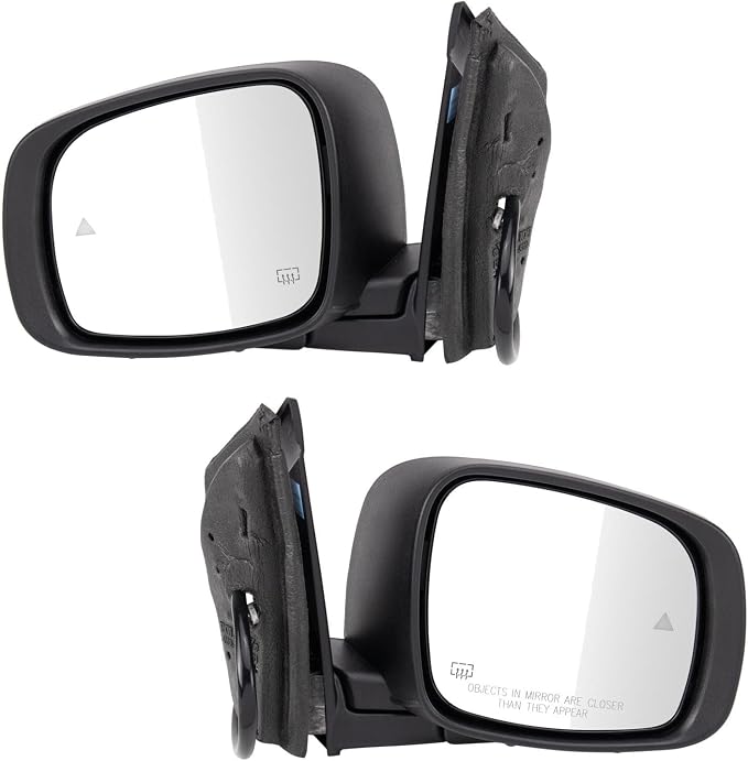 Driver & Passenger Side Mirror Set with Blind Spot Indicator Compatible with 2013-2016 Chrysler Town & Country Dodge Grand Caravan CH1320481 CH1321481