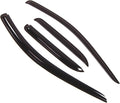 WD2-132 Dark Smoke 4 Pcs Set Window Visor (Outside Mount) Deflector Rain Guard Compatible with 2002-2008 Dodge Ram 2500 Quad Cab/Extended Cab