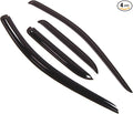 Outside Mount Window Vent Visors Rain Guards Compatible with Dodge Ram 2500 Quad Cab 2002-2008 | Side Window Wind Deflectors Rain Shields | Smoke Tinted, 4 Pcs Set, DGWV-132-2